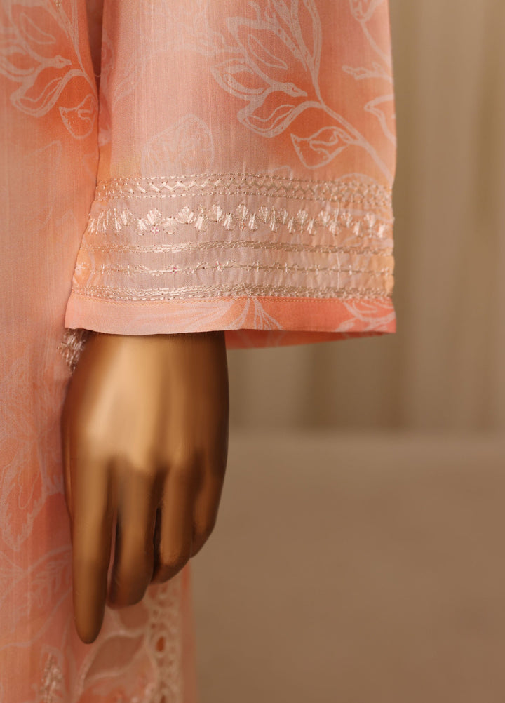 Majestic by HZ Textiles RTW Embroidered Raw Silk 3 Piece Suit HZ26RSM Salmon XRPE-3P-002 - Casual Collection
