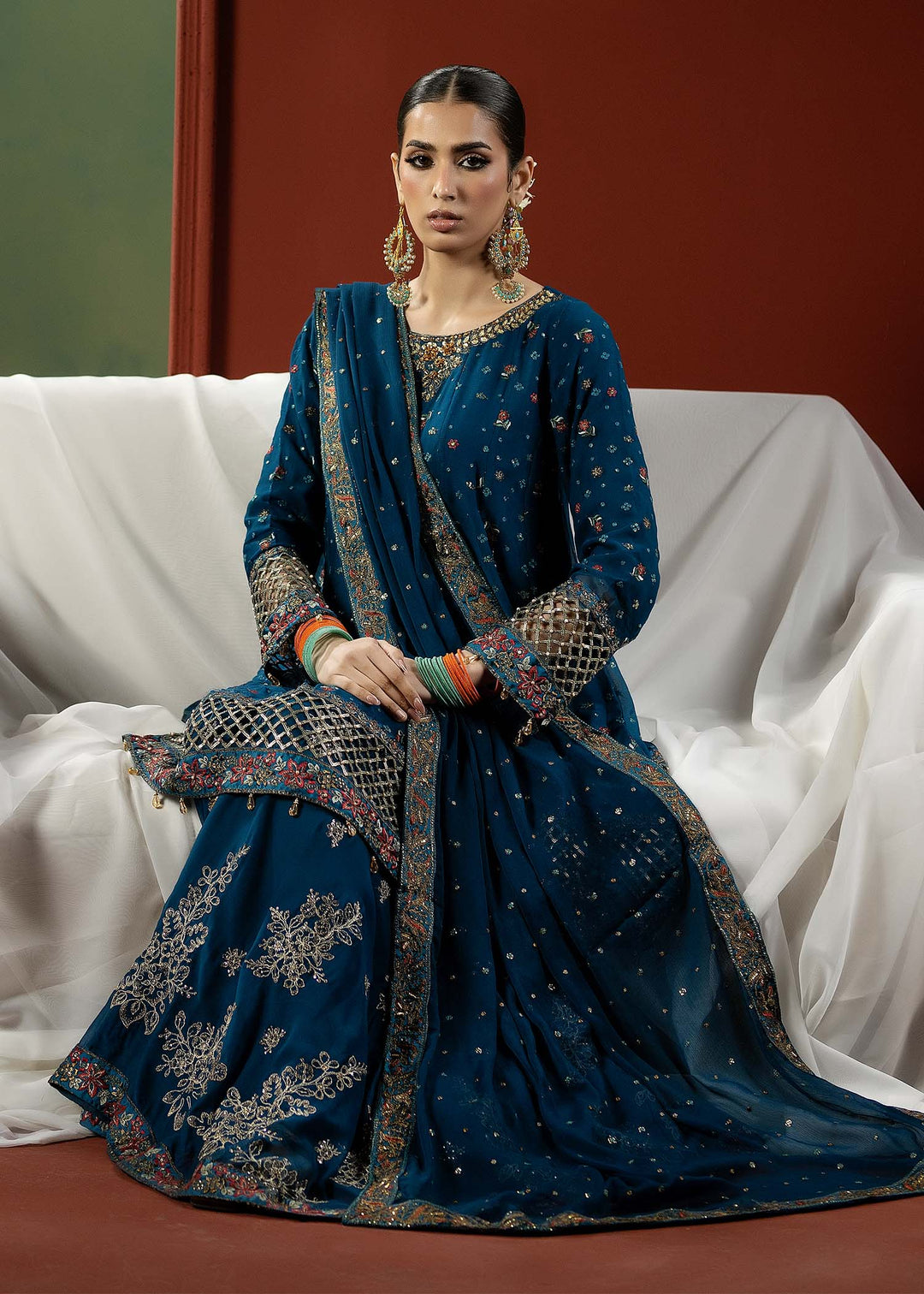Lumiere Luxury by Meerak Pret Embroidered Chiffon 3 Piece Suit LMR-02 - Festive Collection