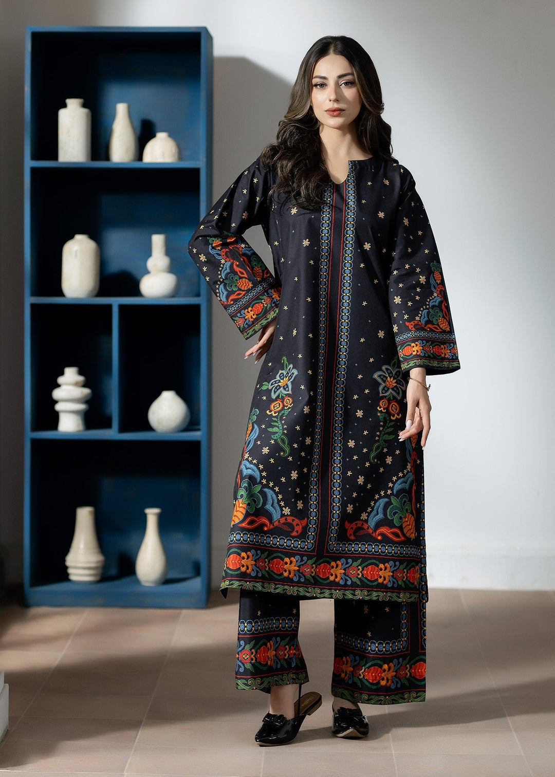 Pretfection by Meerak Printed Silk 2 Piece Suit Co-Ord Sets-03 - Casual Collection