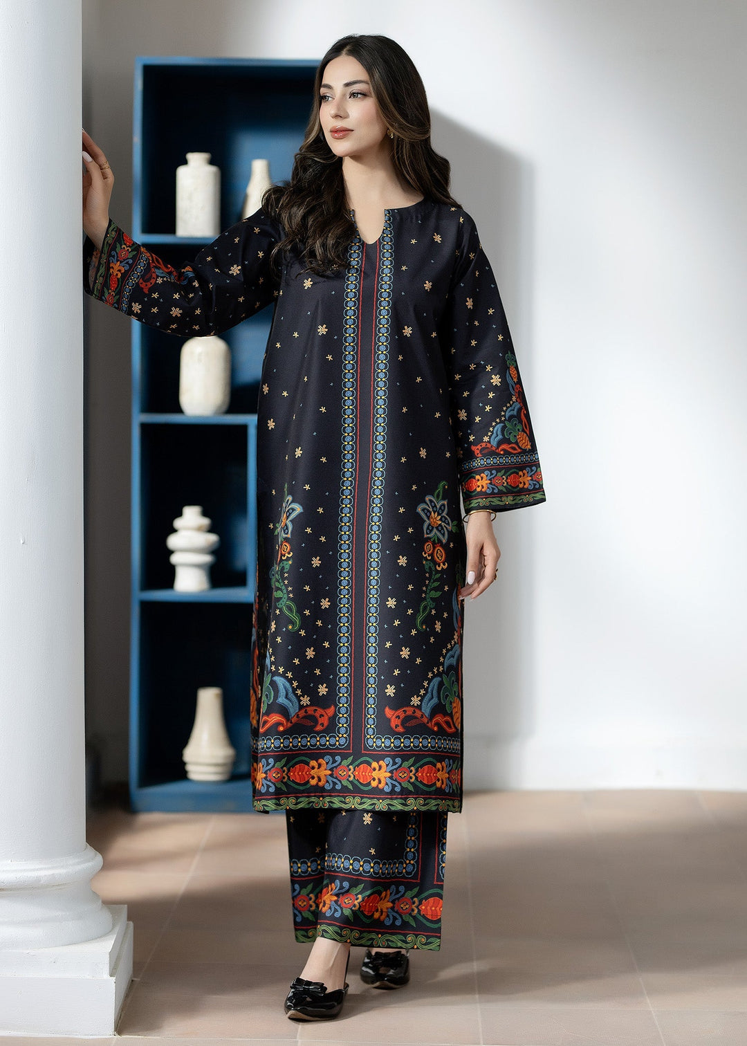 Pretfection by Meerak Printed Silk 2 Piece Suit Co-Ord Sets-03 - Casual Collection