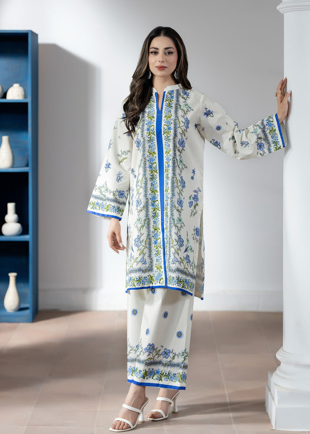 Pretfection by Meerak Printed Silk 2 Piece Suit Co-Ord Sets-01 - Casual Collection