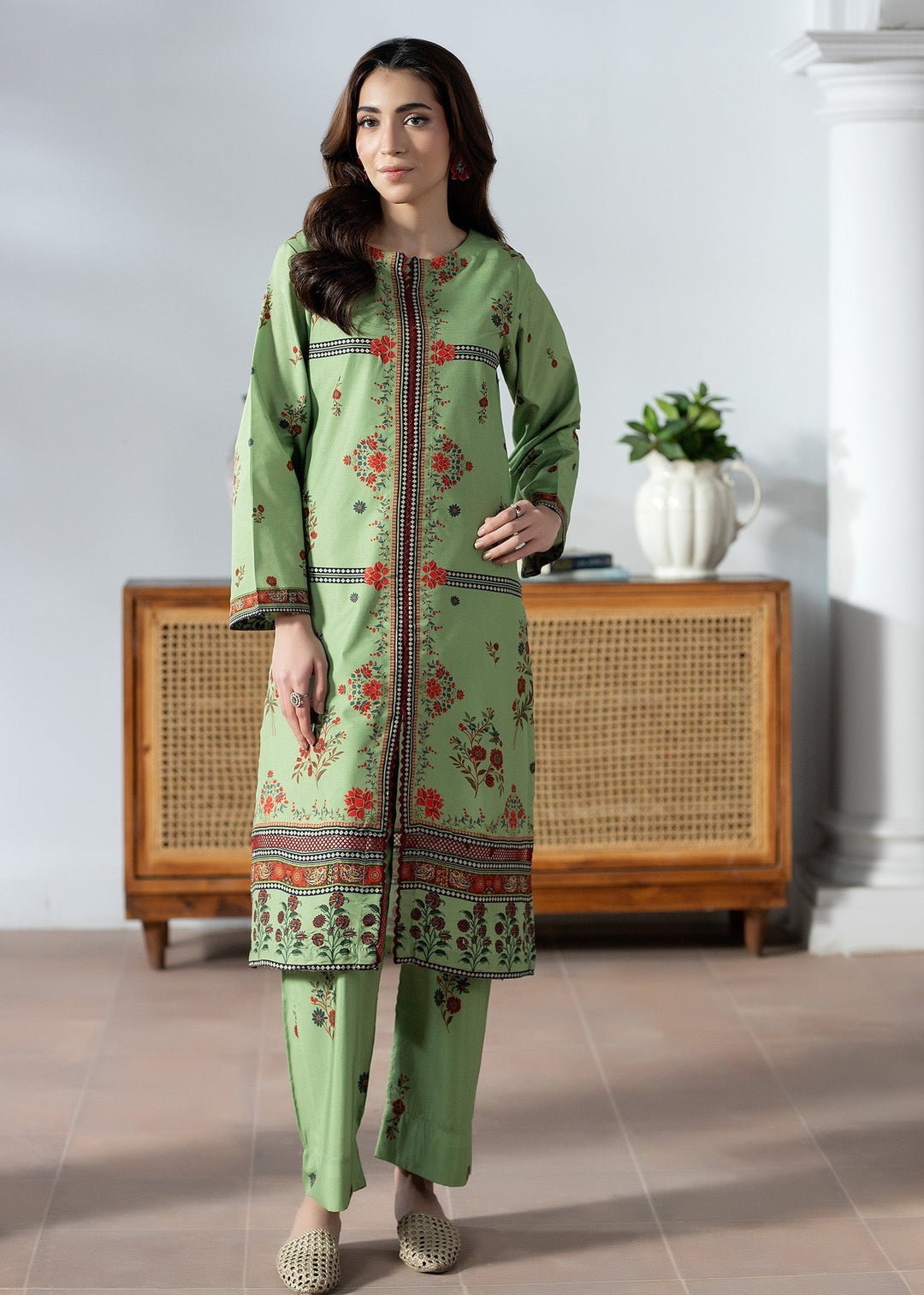 Pretfection by Meerak Printed Silk 2 Piece Suit Co-Ord Sets-04 - Casual Collection