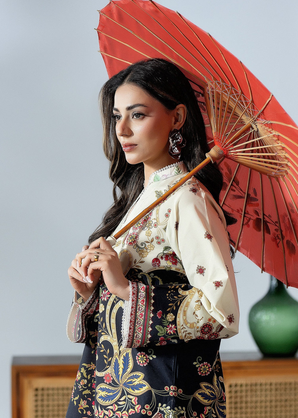 Pretfection by Meerak Printed Silk 2 Piece Suit Co-Ord Sets-05 - Casual Collection