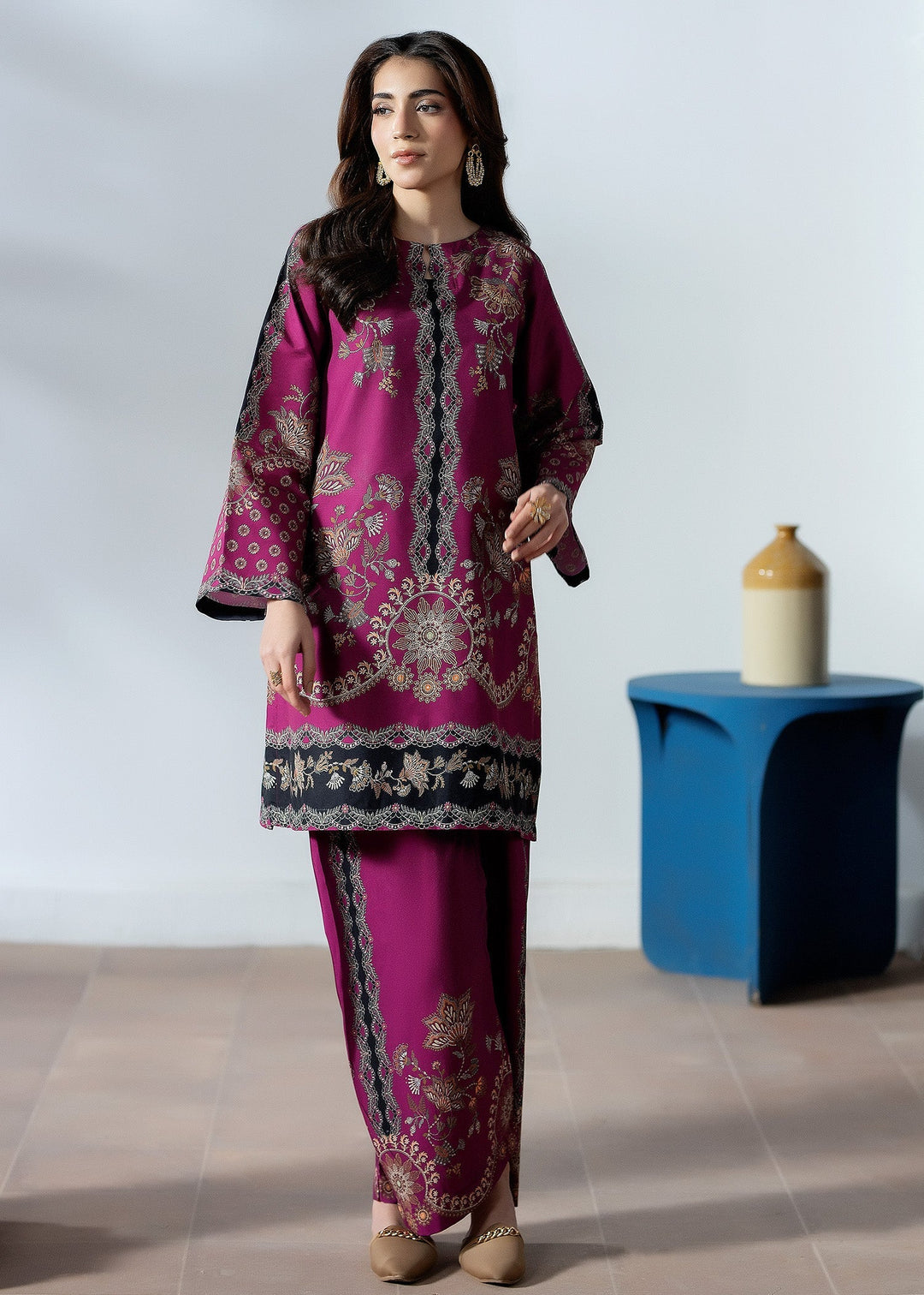 Pretfection by Meerak Printed Silk 2 Piece Suit Co-Ord Sets-06 - Casual Collection