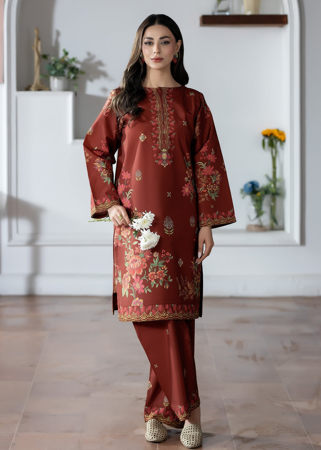 Pretfection by Meerak Printed Silk 2 Piece Suit Co-Ord Sets-10 - Casual Collection