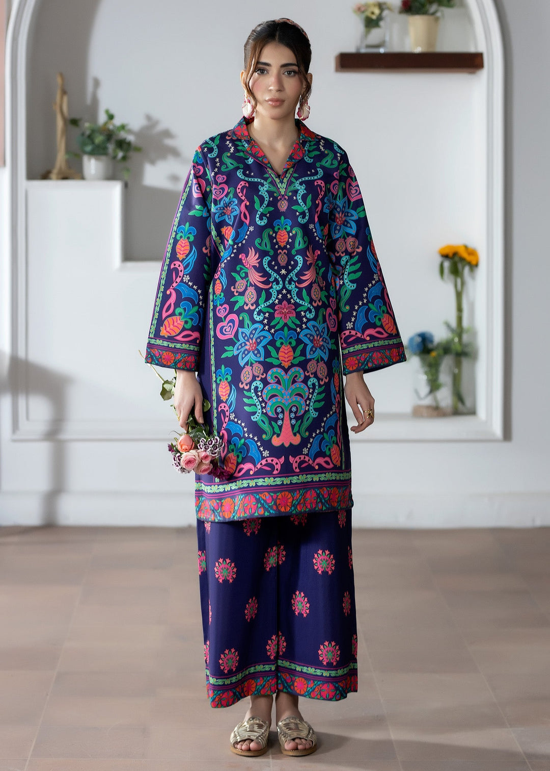 Pretfection by Meerak Printed Silk 2 Piece Suit Co-Ord Sets-11 - Casual Collection