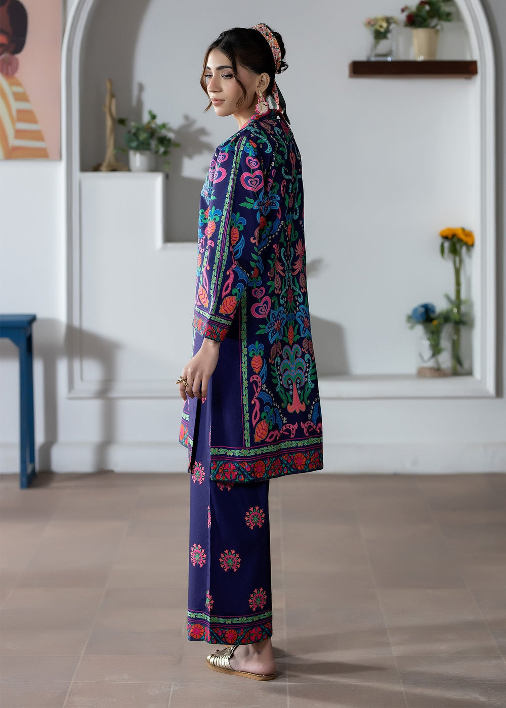 Pretfection by Meerak Printed Silk 2 Piece Suit Co-Ord Sets-11 - Casual Collection
