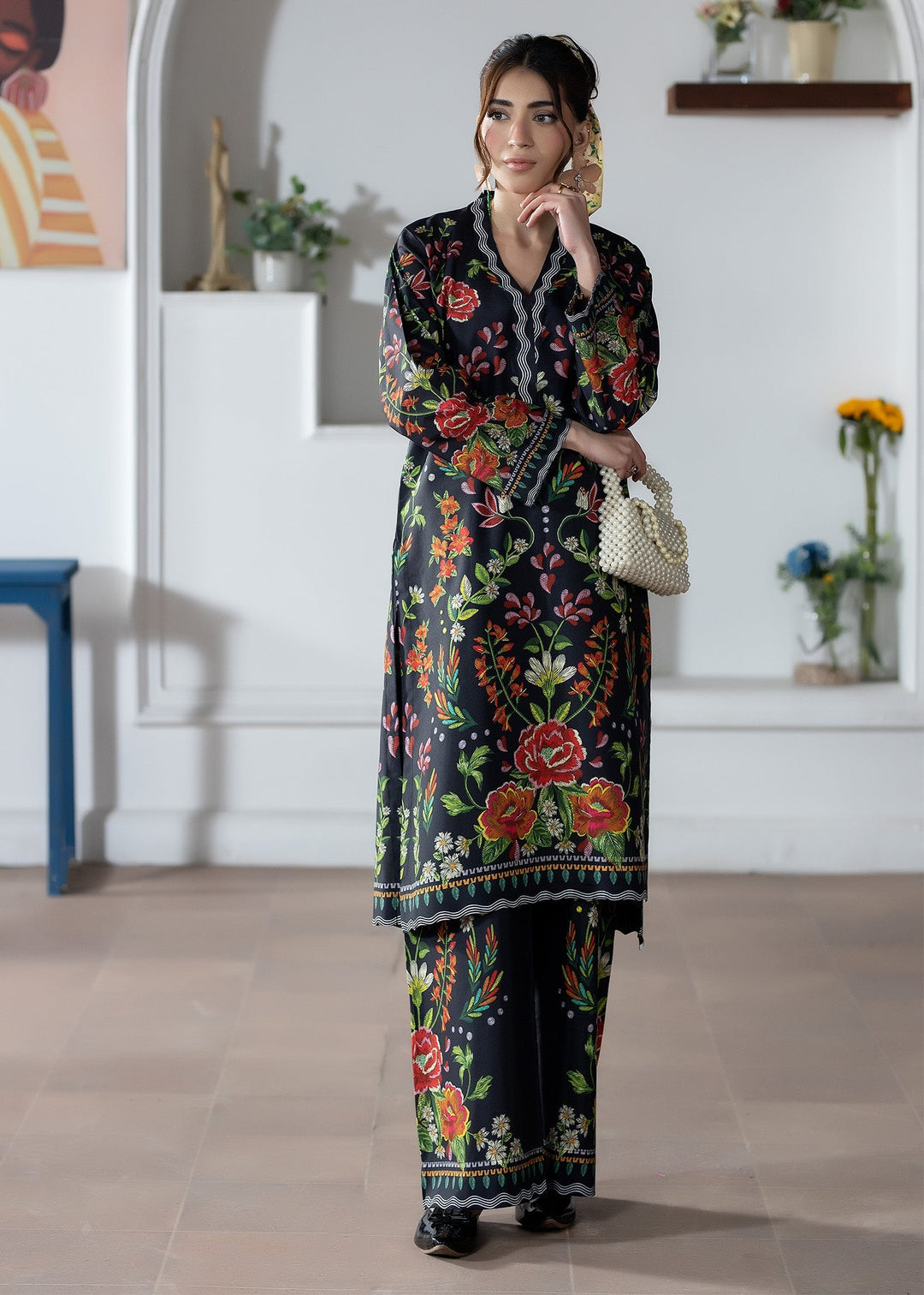 Pretfection by Meerak Printed Silk 2 Piece Suit Co-Ord Sets-12 - Casual Collection