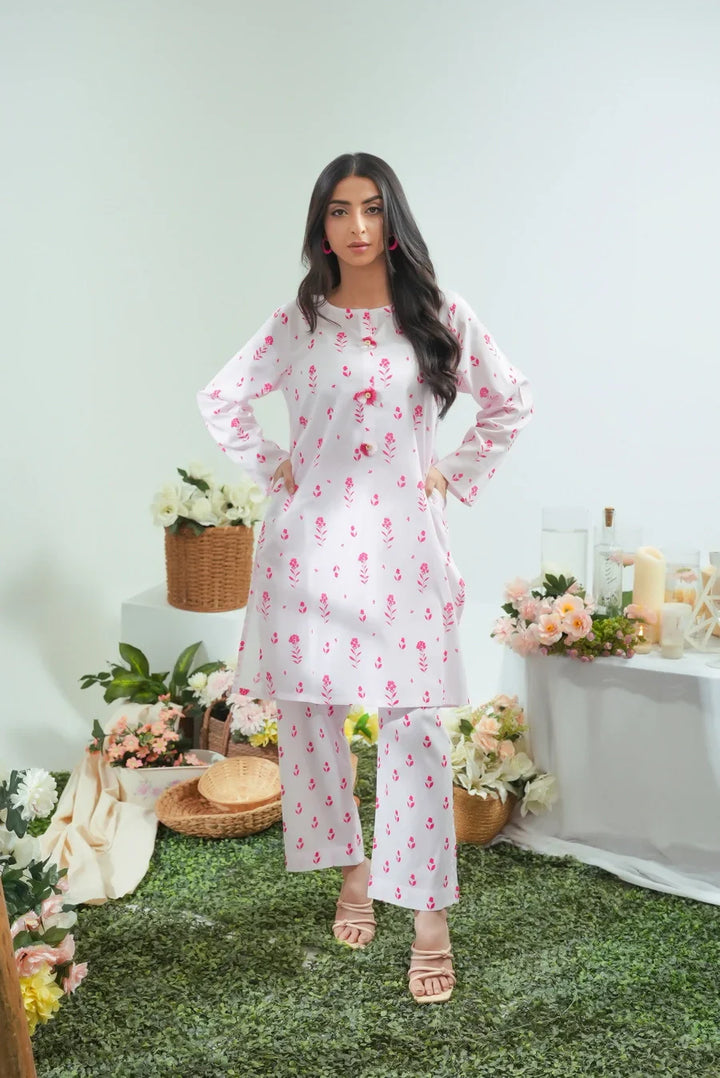 Dhaga Women Pret Printed 2 Piece Lawn Matching Separate FW24DSP0049 - Summer Collection