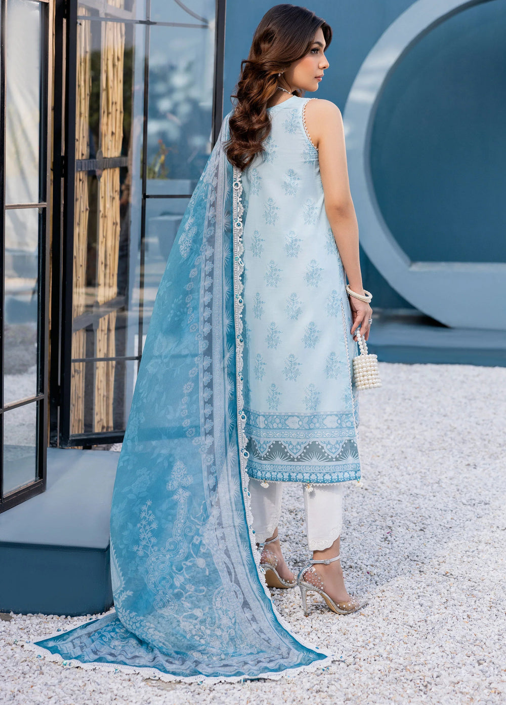 La Elise Women Unstitched Embroidered Lawn 3 Piece Suit 0000401 Mia - Casual Collection