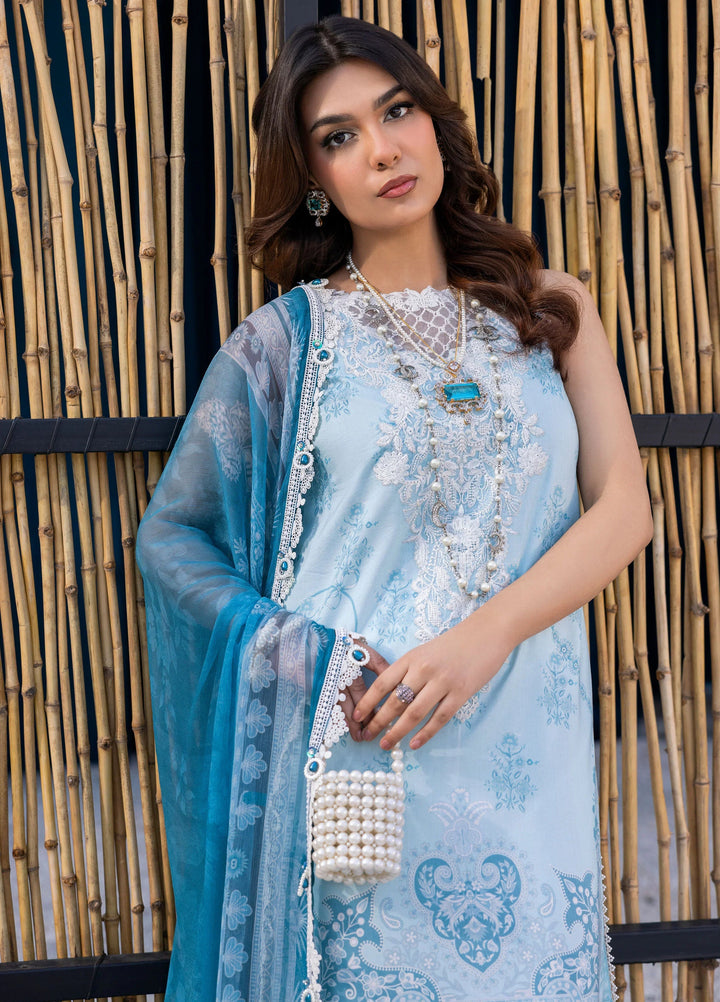 La Elise Women Unstitched Embroidered Lawn 3 Piece Suit 0000401 Mia - Casual Collection