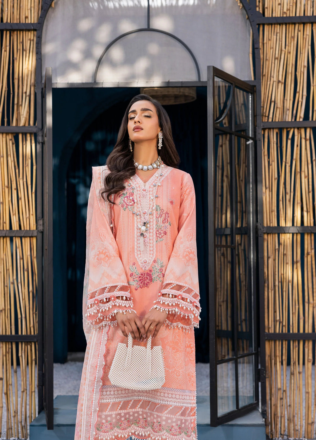 La Elise Women Unstitched Embroidered Lawn 3 Piece Suit 0000402 Aviva - Festive Collection