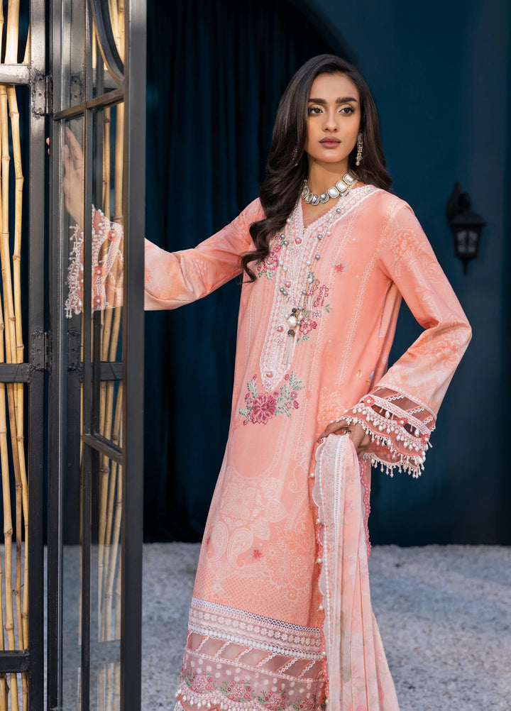La Elise Women Unstitched Embroidered Lawn 3 Piece Suit 0000402 Aviva - Festive Collection