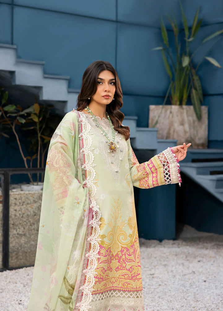 La Elise Women Unstitched Embroidered Lawn 3 Piece Suit 0000403 Zoe - Festive Collection