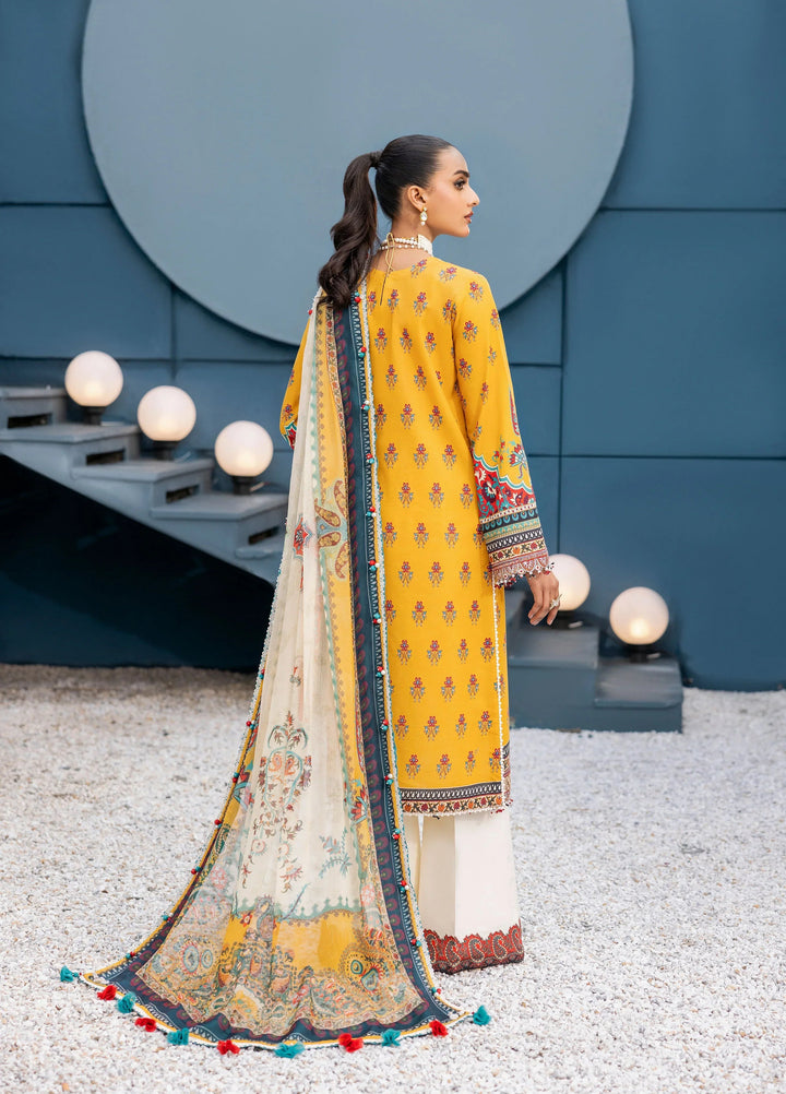 La Elise Women Unstitched Embroidered Lawn 3 Piece Suit 0000409 Senna - Casual Collection