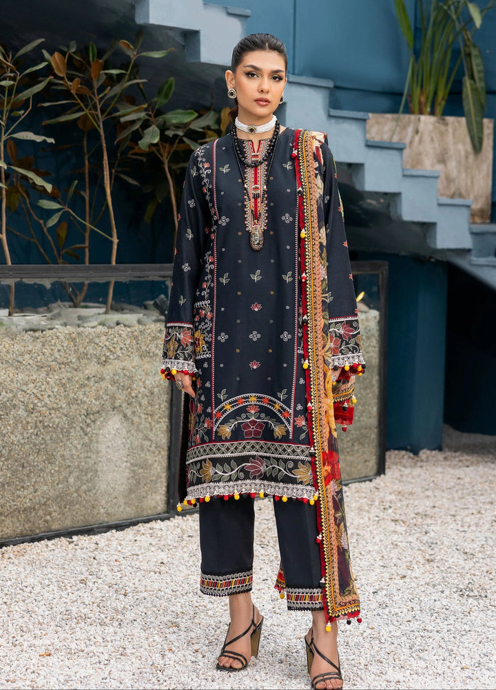La Elise Women Unstitched Embroidered Lawn 3 Piece Suit 0000410 Amaya - Casual Collection