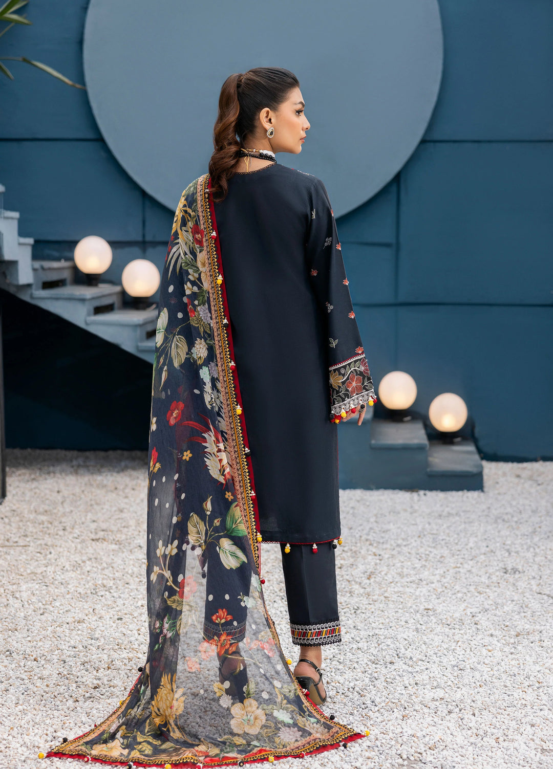 La Elise Women Unstitched Embroidered Lawn 3 Piece Suit 0000410 Amaya - Casual Collection