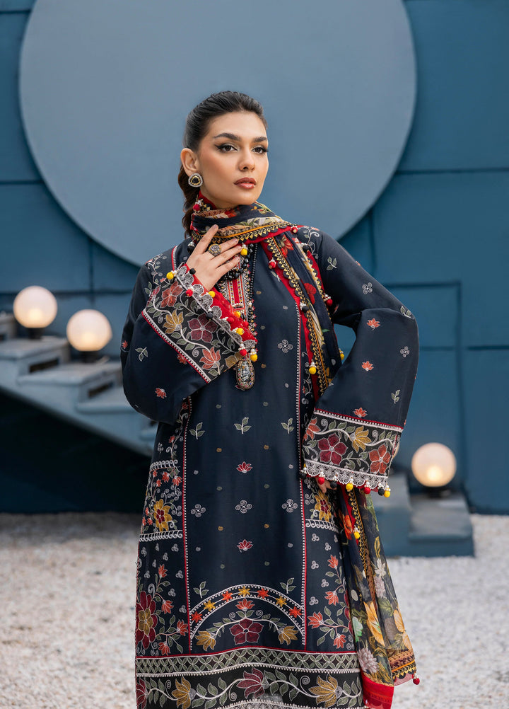La Elise Women Unstitched Embroidered Lawn 3 Piece Suit 0000410 Amaya - Casual Collection