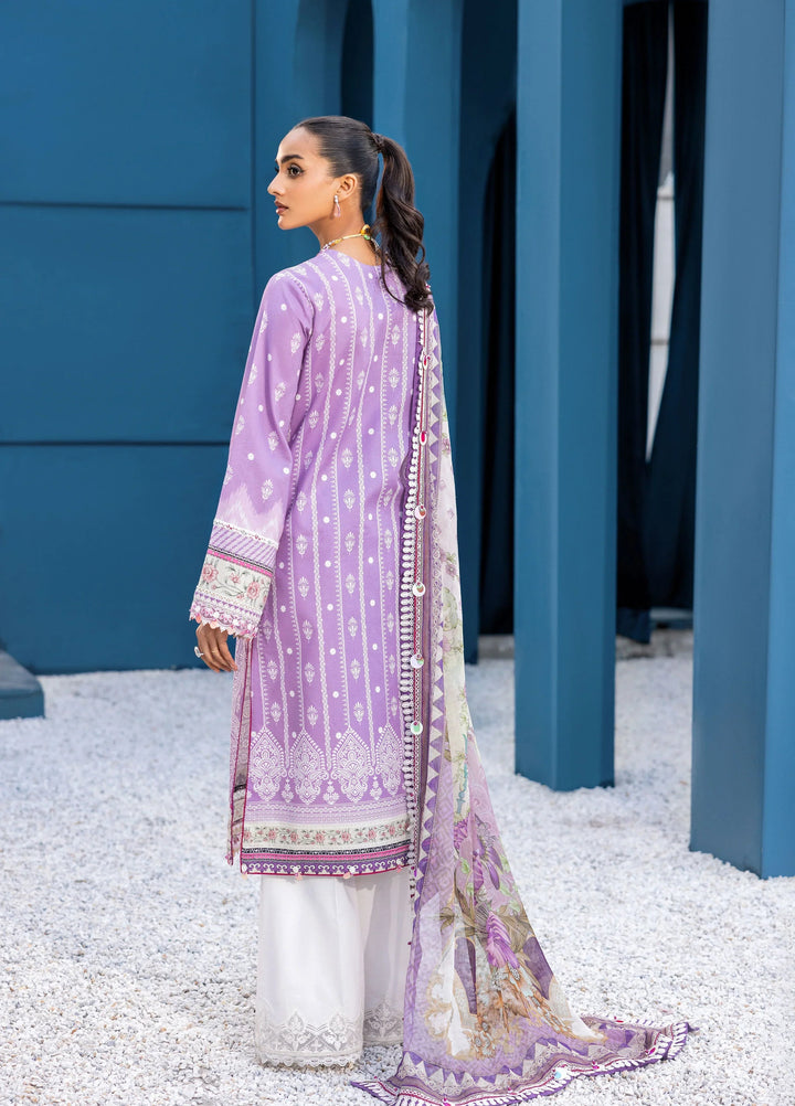 La Elise Women Unstitched Embroidered Lawn 3 Piece Suit 0000404 Ava - Casual Collection