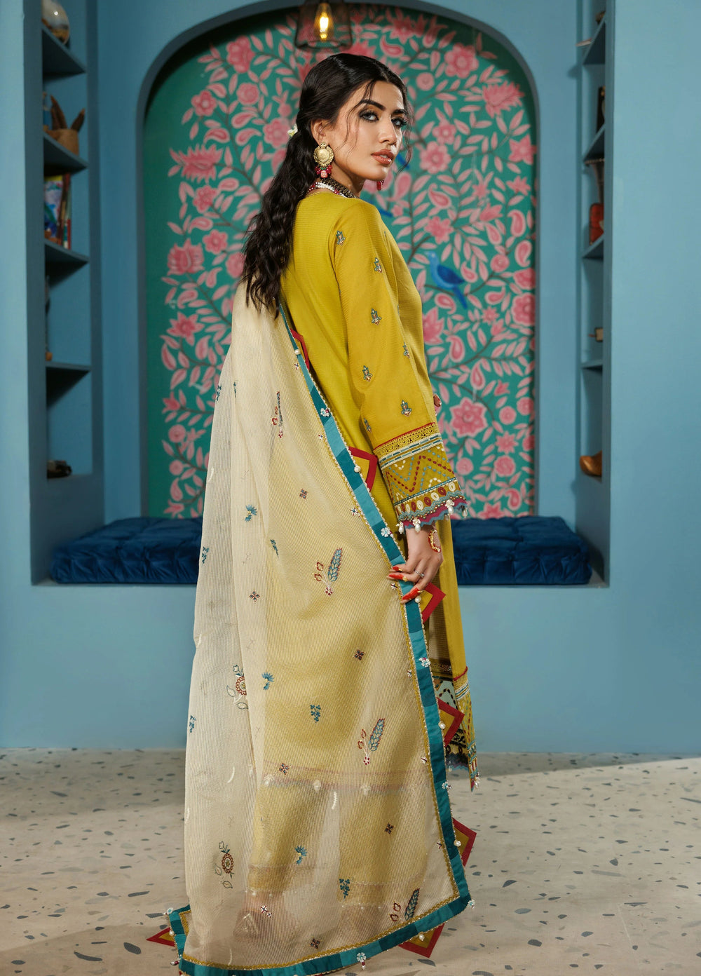 La Elise Women Unstitched Embroidered Lawn 3 Piece Suit 0000504 Zhalay - Festive Collection