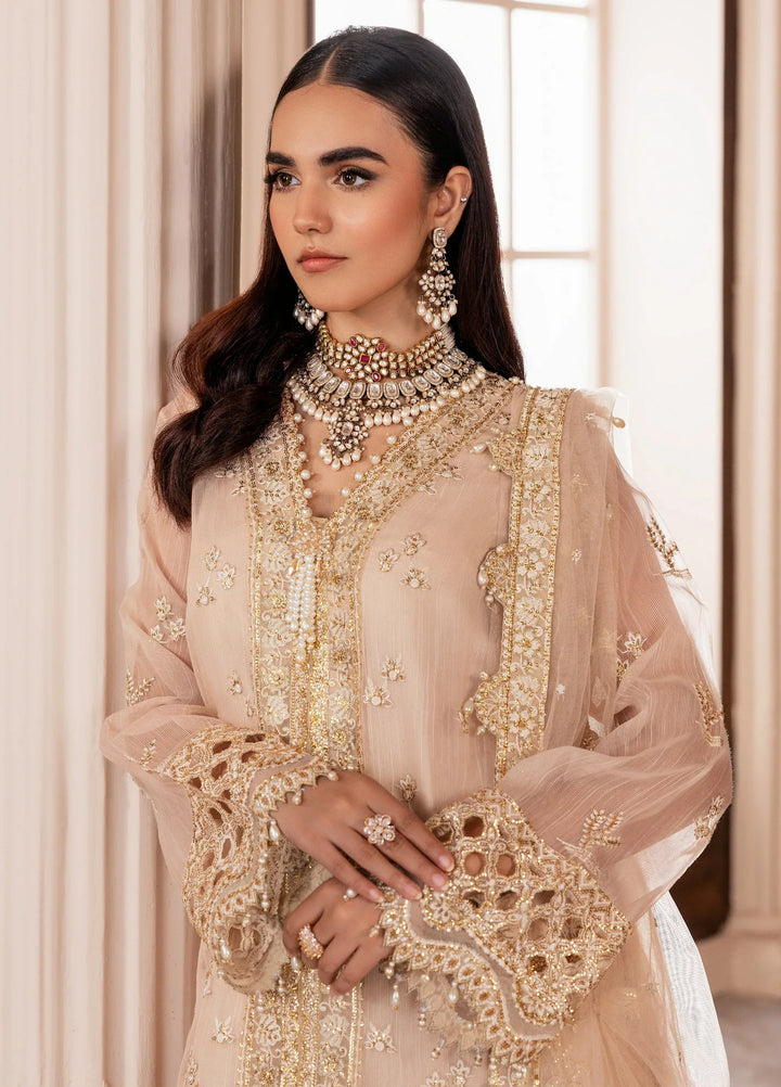 La Elise Women Unstitched Embroidered Khadi Silk 3 Piece Suit 000102 Orla - Casual Collection