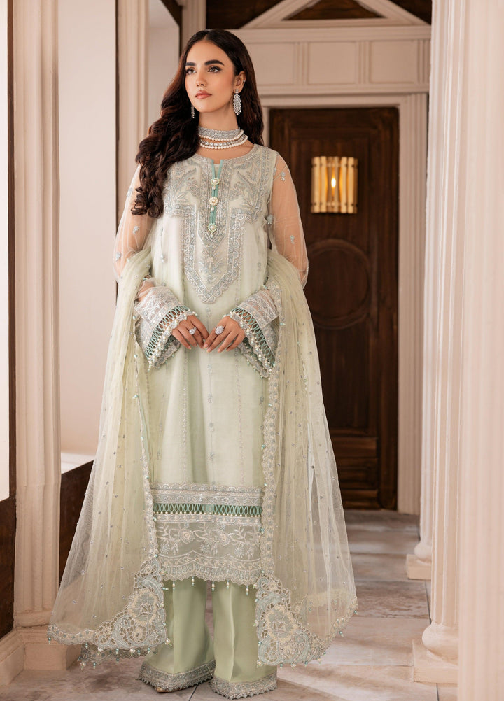 La Elise Women Unstitched Embroidered Net 3 Piece Suit 000106 Claire - Casual Collection