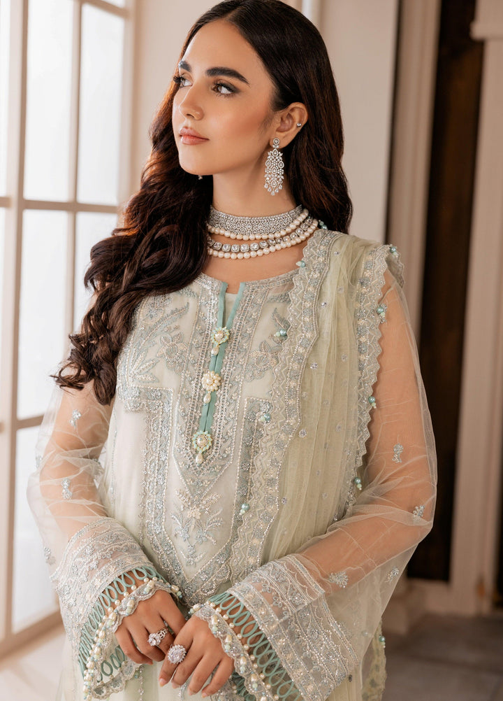 La Elise Women Unstitched Embroidered Net 3 Piece Suit 000106 Claire - Casual Collection