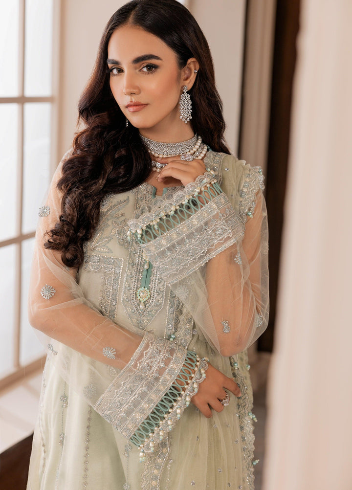 La Elise Women Unstitched Embroidered Net 3 Piece Suit 000106 Claire - Casual Collection