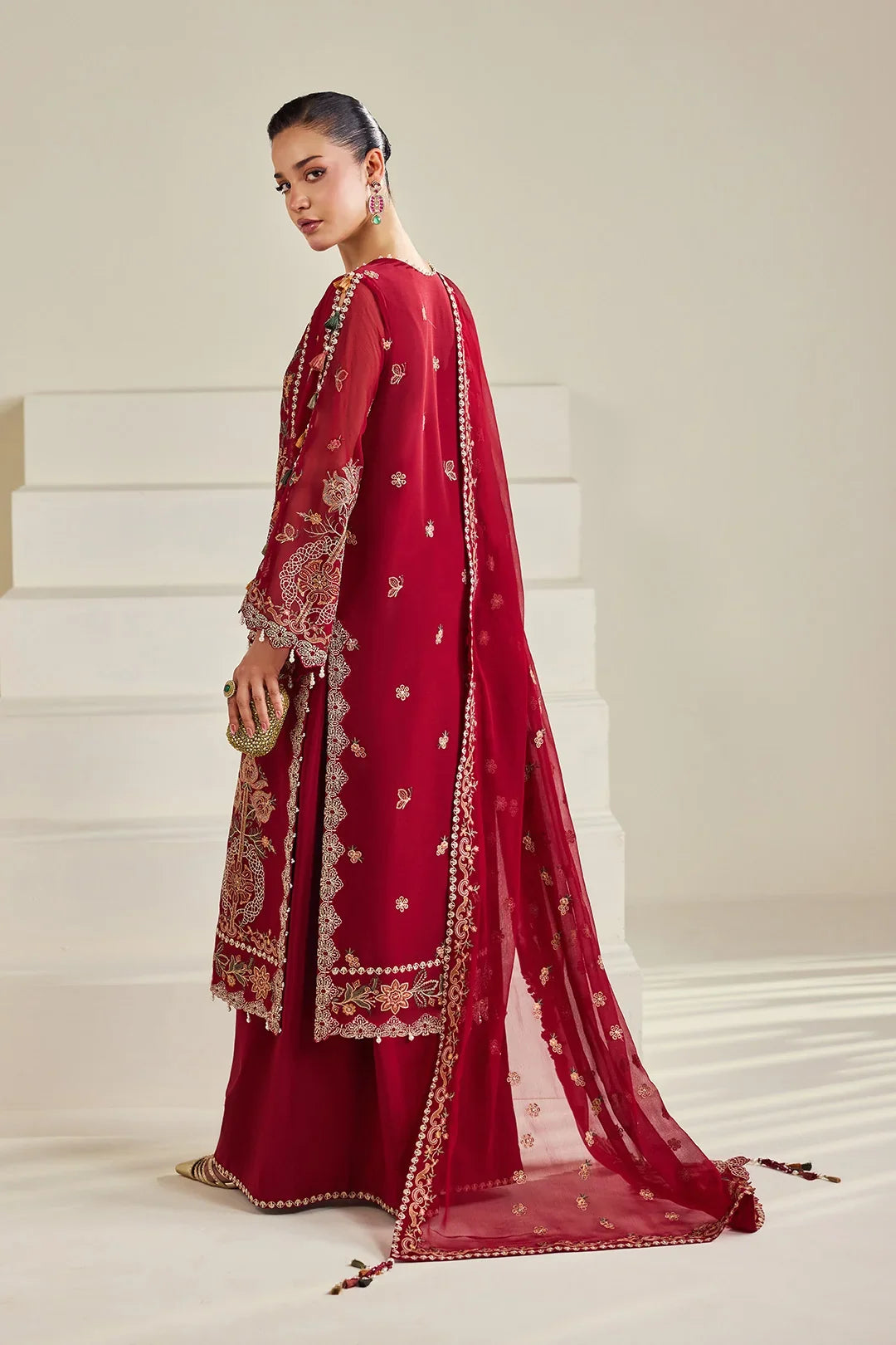 Dhaagay by Alizeh Fashion Unstitched Embroidered Chiffon 3 Piece Suit AF26UCD AF-DHG-5053 Suraira - Festive Collection