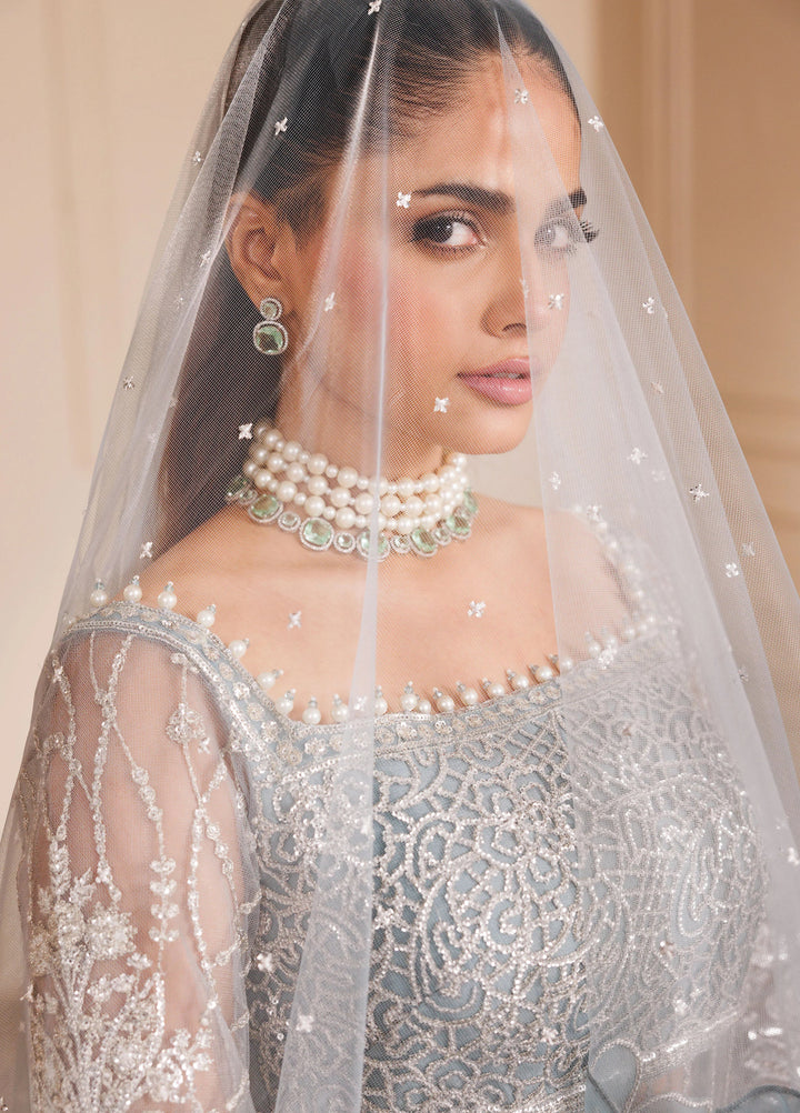 La Elise Women Unstitched Embroidered Net 3 Piece Suit 0001001 Ellie - Wedding Collection