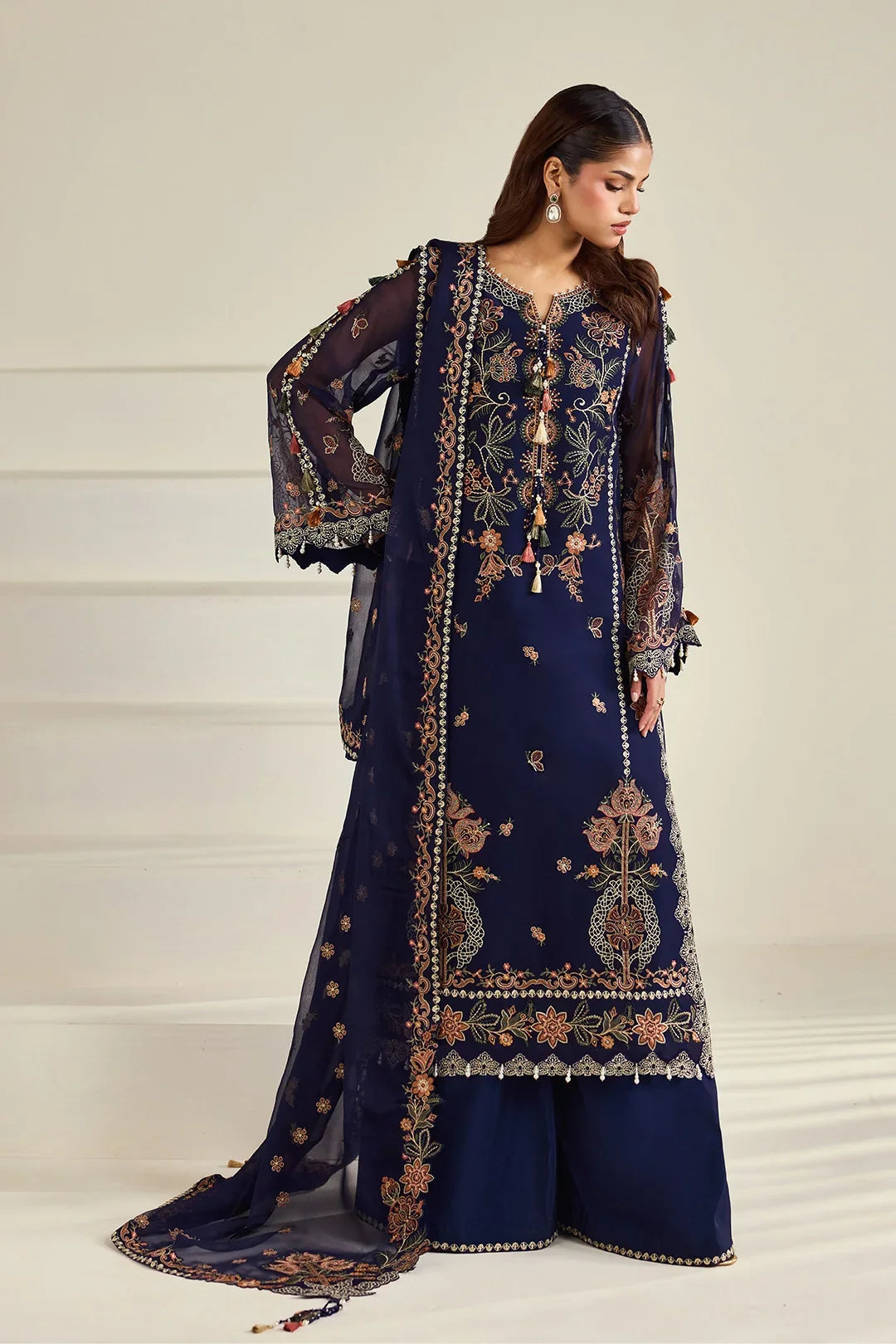 Dhaagay by Alizeh Fashion Unstitched Embroidered Chiffon 3 Piece Suit AF26UCD AF-DHG-5054 Anvah - Festive Collection