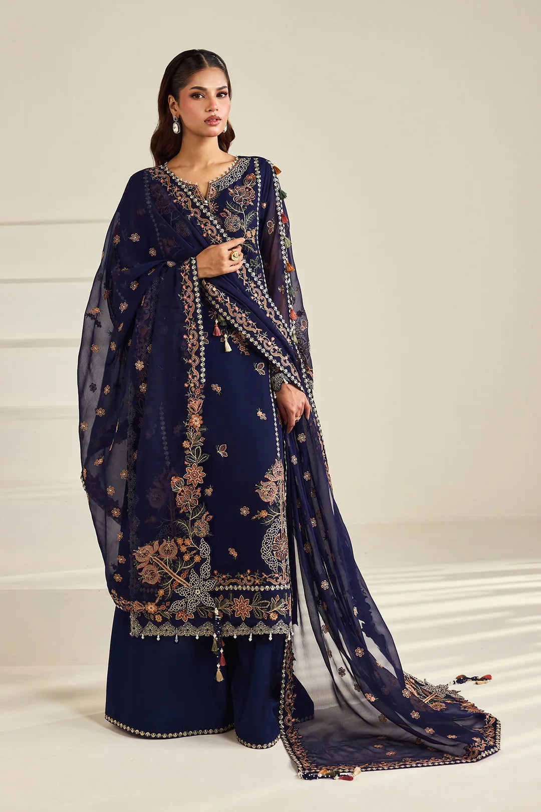 Dhaagay by Alizeh Fashion Unstitched Embroidered Chiffon 3 Piece Suit AF26UCD AF-DHG-5054 Anvah - Festive Collection