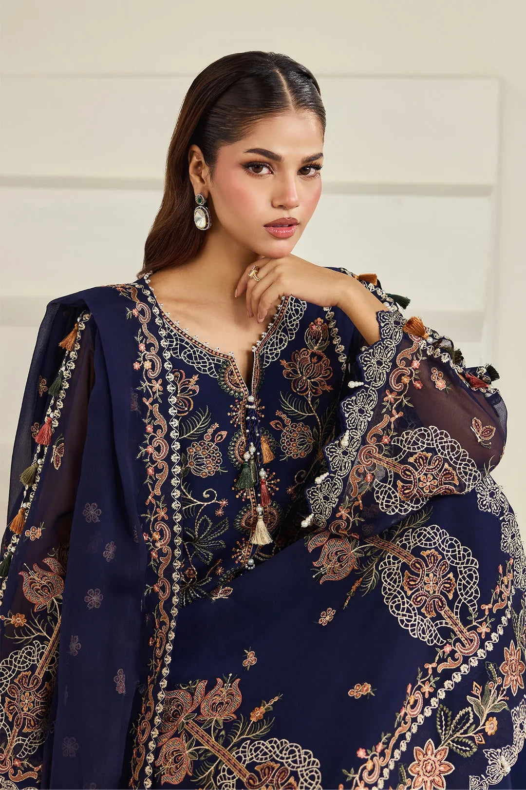 Dhaagay by Alizeh Fashion Unstitched Embroidered Chiffon 3 Piece Suit AF26UCD AF-DHG-5054 Anvah - Festive Collection