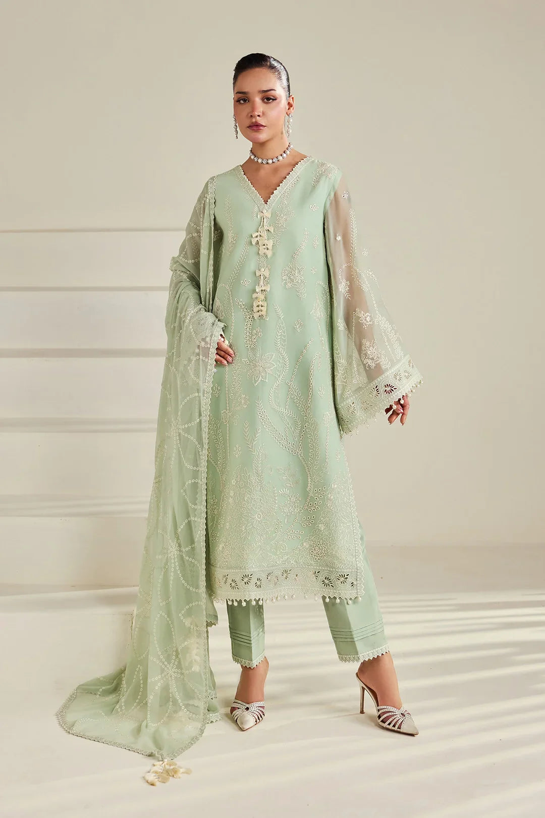 Dhaagay by Alizeh Fashion Unstitched Embroidered Chiffon 3 Piece Suit AF26UCD AF-DHG-5055 Meerak - Festive Collection