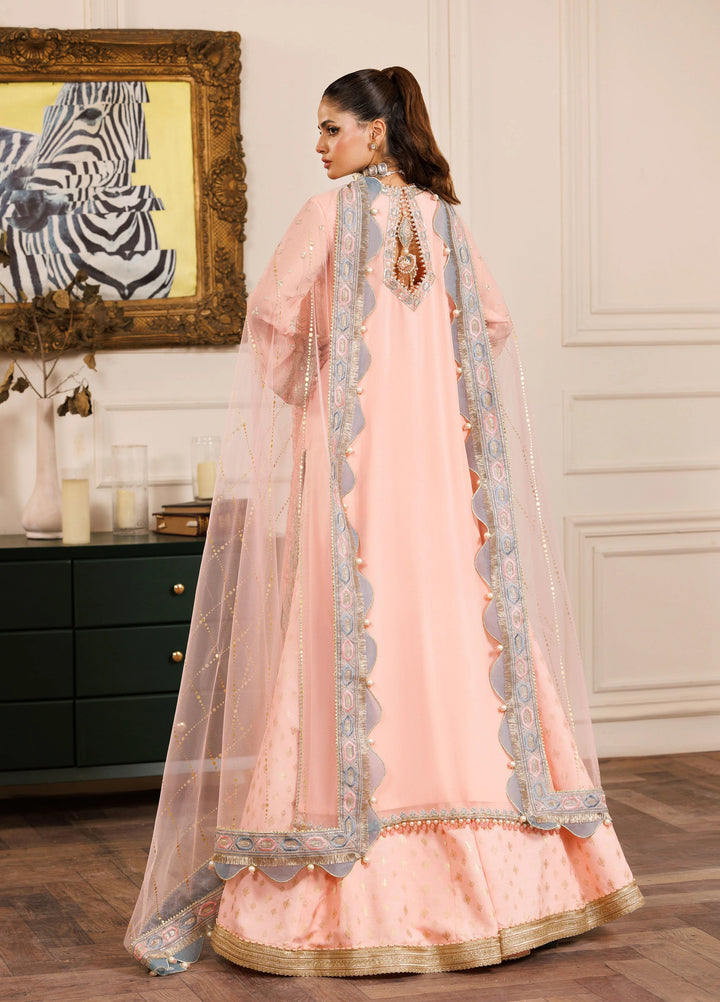 La Elise Women Unstitched Embroidered Chiffon 3 Piece Suit 0001004 Zuri - Wedding Collection