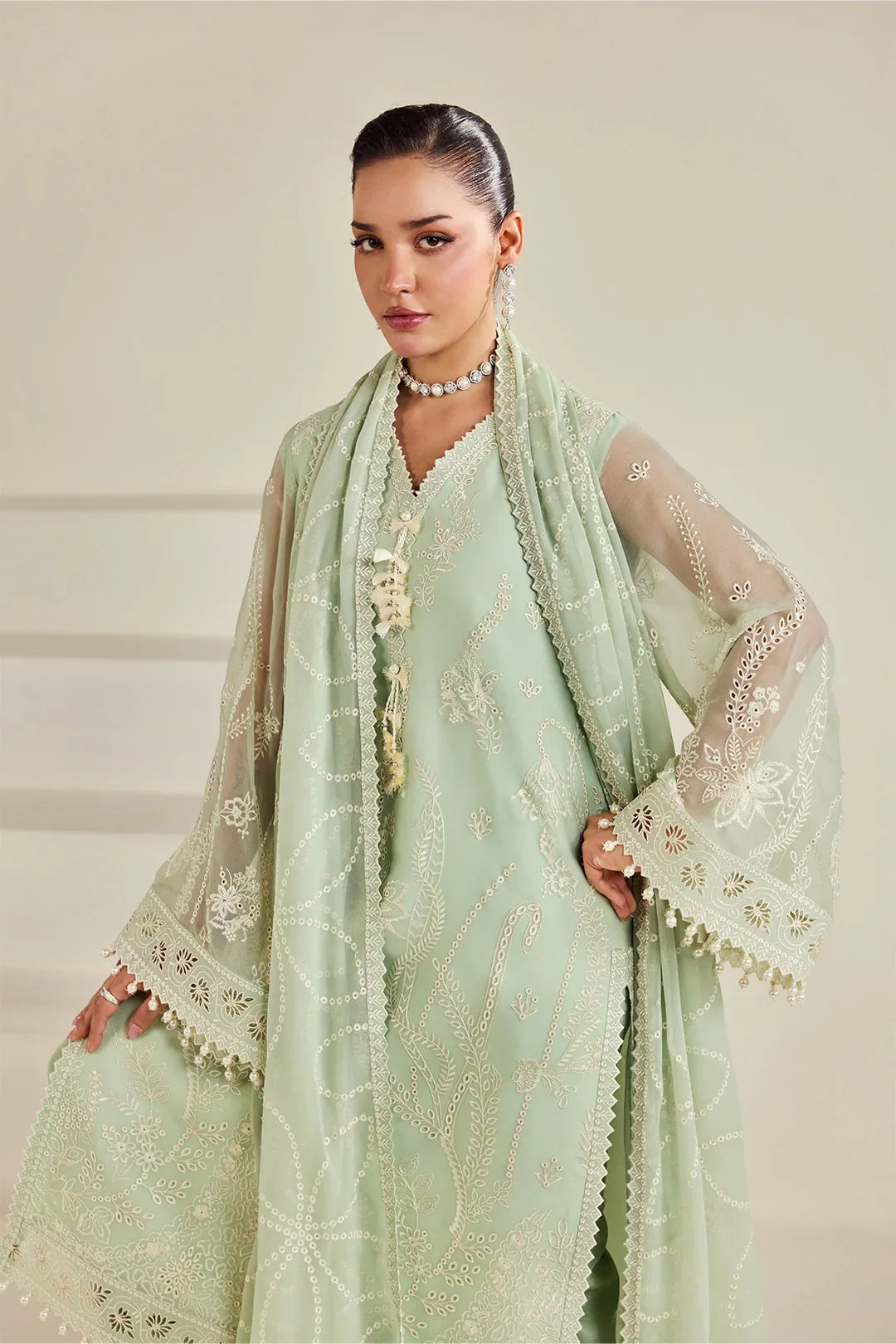 Dhaagay by Alizeh Fashion Unstitched Embroidered Chiffon 3 Piece Suit AF26UCD AF-DHG-5055 Meerak - Festive Collection