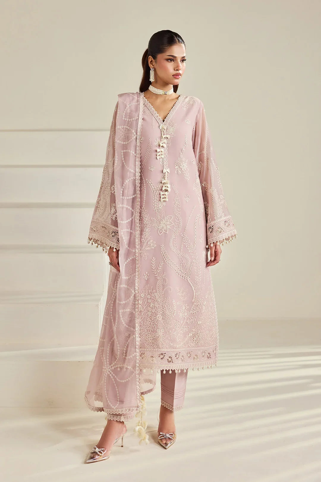 Dhaagay by Alizeh Fashion Unstitched Embroidered Chiffon 3 Piece Suit AF26UCD AF-DHG-5056 Ornee - Festive Collection