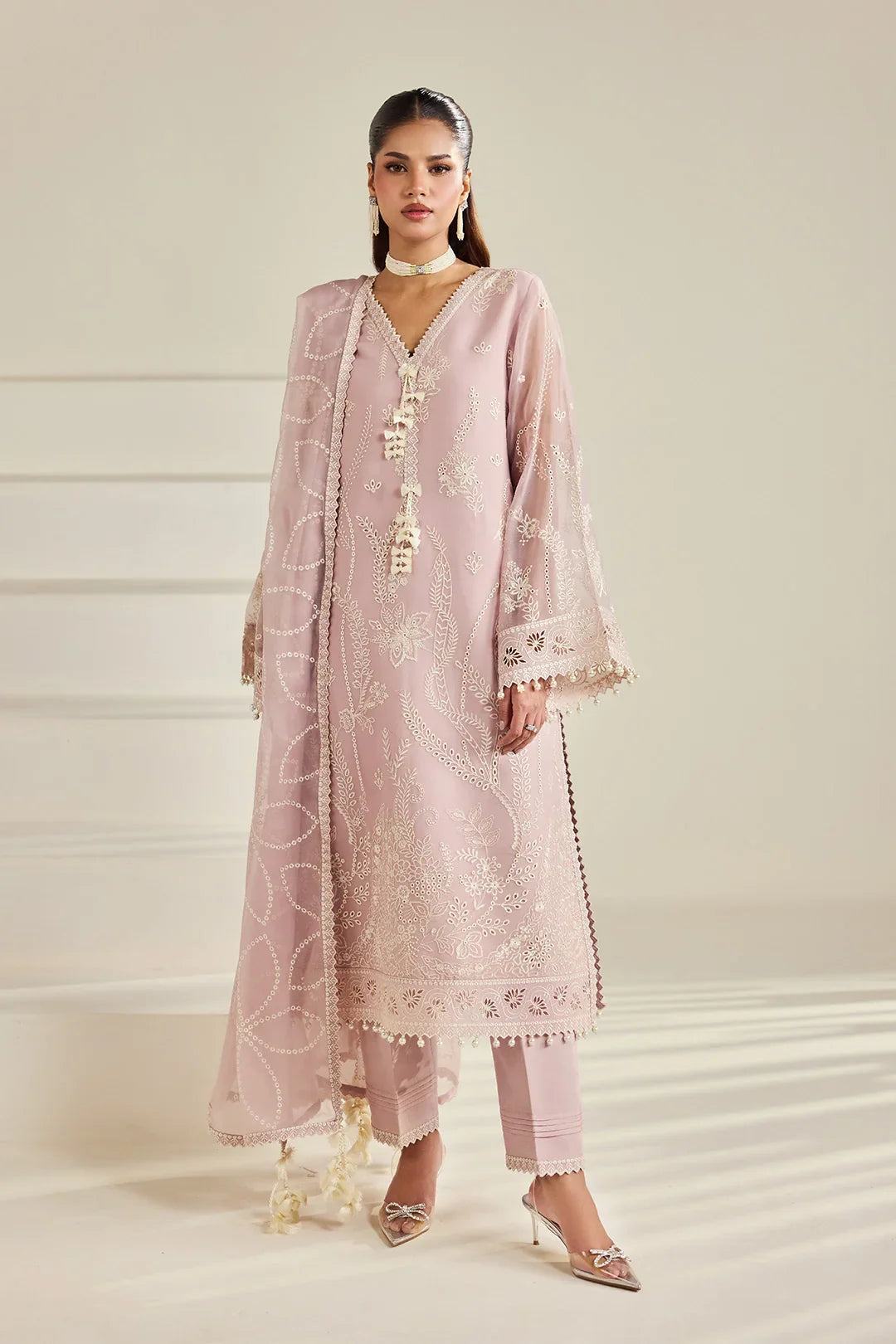 Dhaagay by Alizeh Fashion Unstitched Embroidered Chiffon 3 Piece Suit AF26UCD AF-DHG-5056 Ornee - Festive Collection