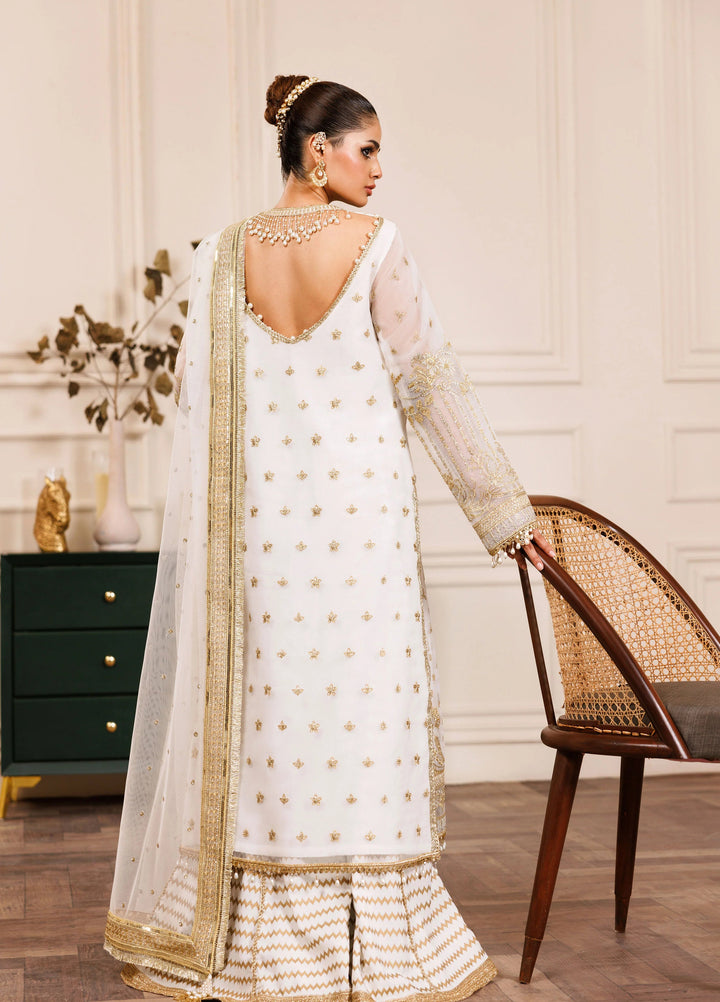 La Elise Women Unstitched Embroidered Organza 3 Piece Suit 0001006 Anais - Wedding Collection