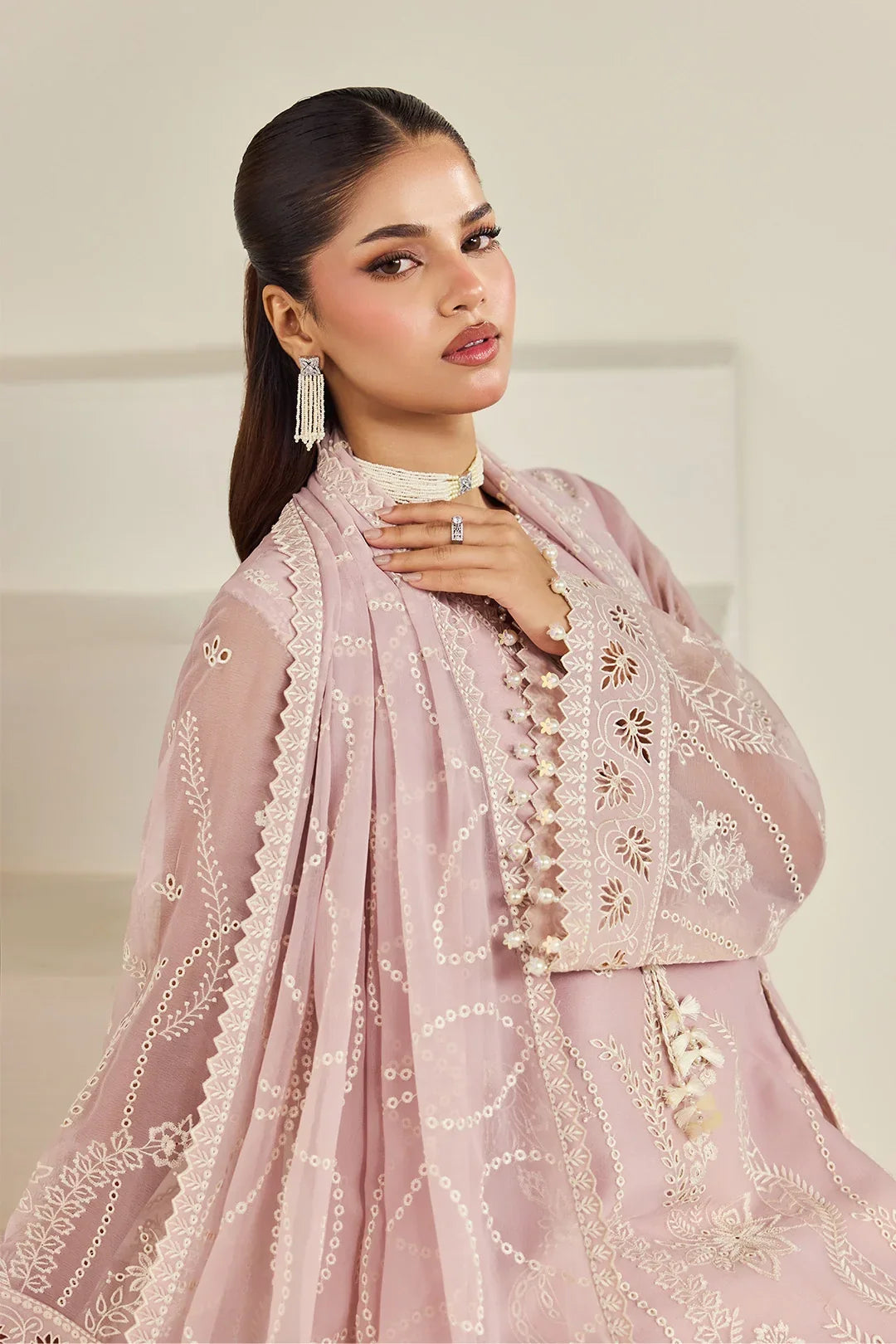 Dhaagay by Alizeh Fashion Unstitched Embroidered Chiffon 3 Piece Suit AF26UCD AF-DHG-5056 Ornee - Festive Collection