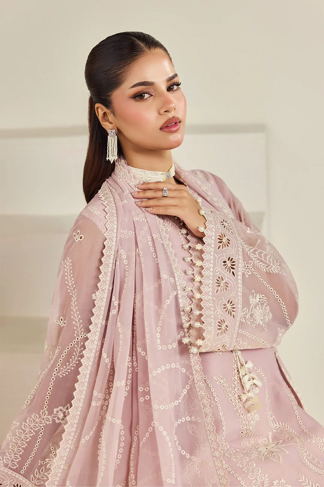 Dhaagay by Alizeh Fashion Unstitched Embroidered Chiffon 3 Piece Suit AF26UCD AF-DHG-5056 Ornee - Festive Collection