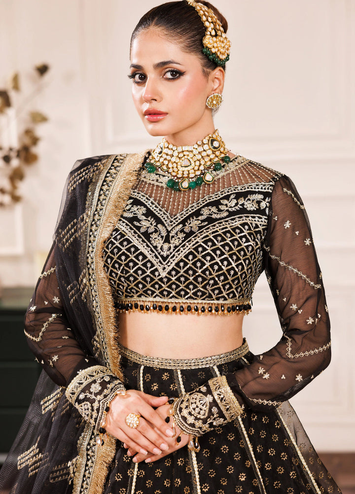 La Elise Women Unstitched Embroidered Chiffon 3 Piece Suit 0001002 Stella - Wedding Collection