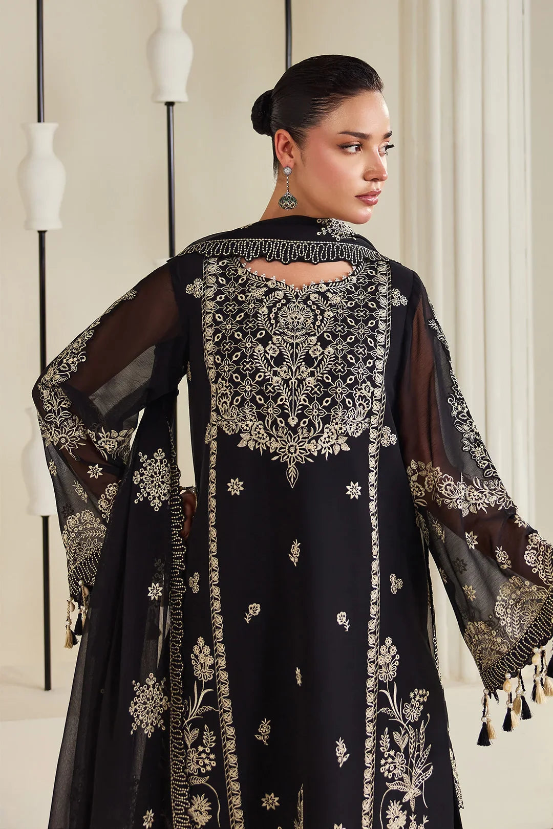 Dhaagay by Alizeh Fashion Unstitched Embroidered Chiffon 3 Piece Suit AF26UCD AF-DHG-5050 Zarly - Festive Collection