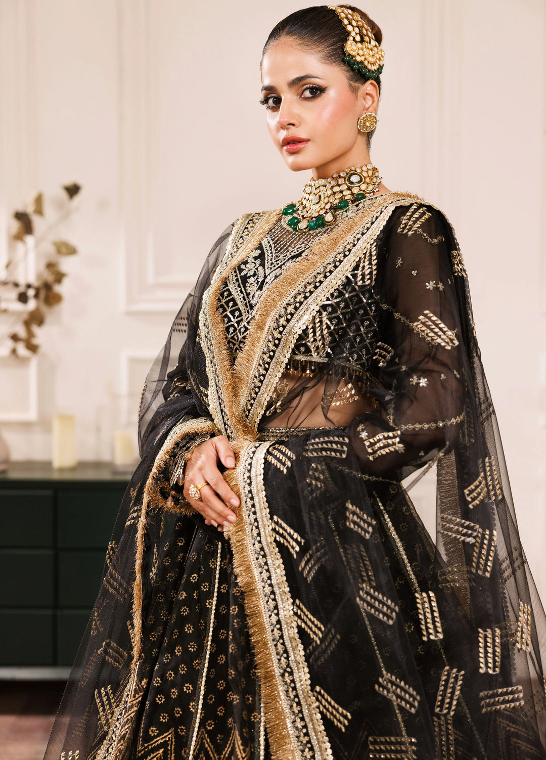 La Elise Women Unstitched Embroidered Chiffon 3 Piece Suit 0001002 Stella - Wedding Collection