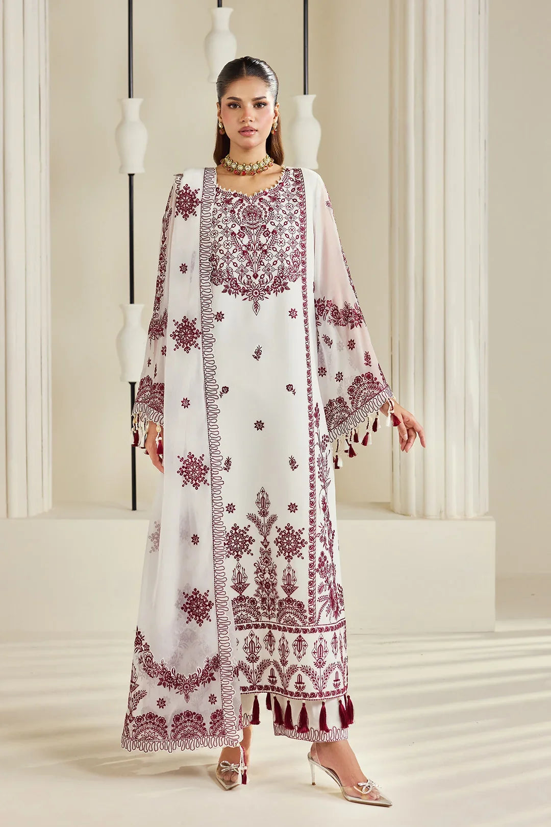 Dhaagay by Alizeh Fashion Unstitched Embroidered Chiffon 3 Piece Suit AF26UCD AF-DHG-5049 Arbella - Festive Collection
