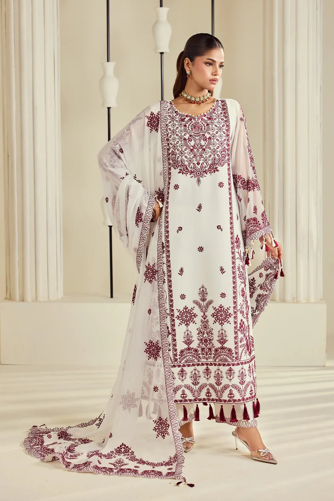 Dhaagay by Alizeh Fashion Unstitched Embroidered Chiffon 3 Piece Suit AF26UCD AF-DHG-5049 Arbella - Festive Collection