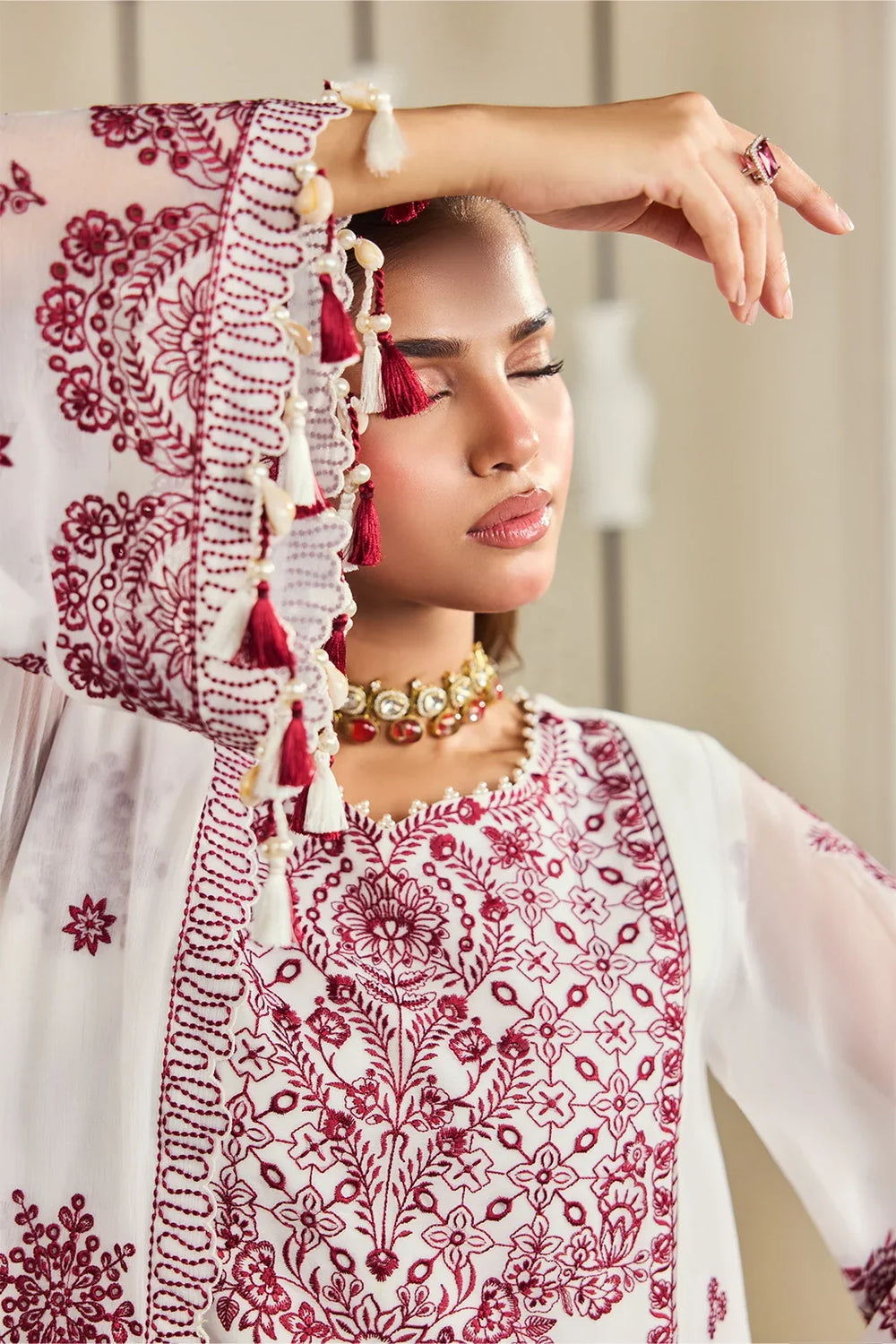 Dhaagay by Alizeh Fashion Unstitched Embroidered Chiffon 3 Piece Suit AF26UCD AF-DHG-5049 Arbella - Festive Collection