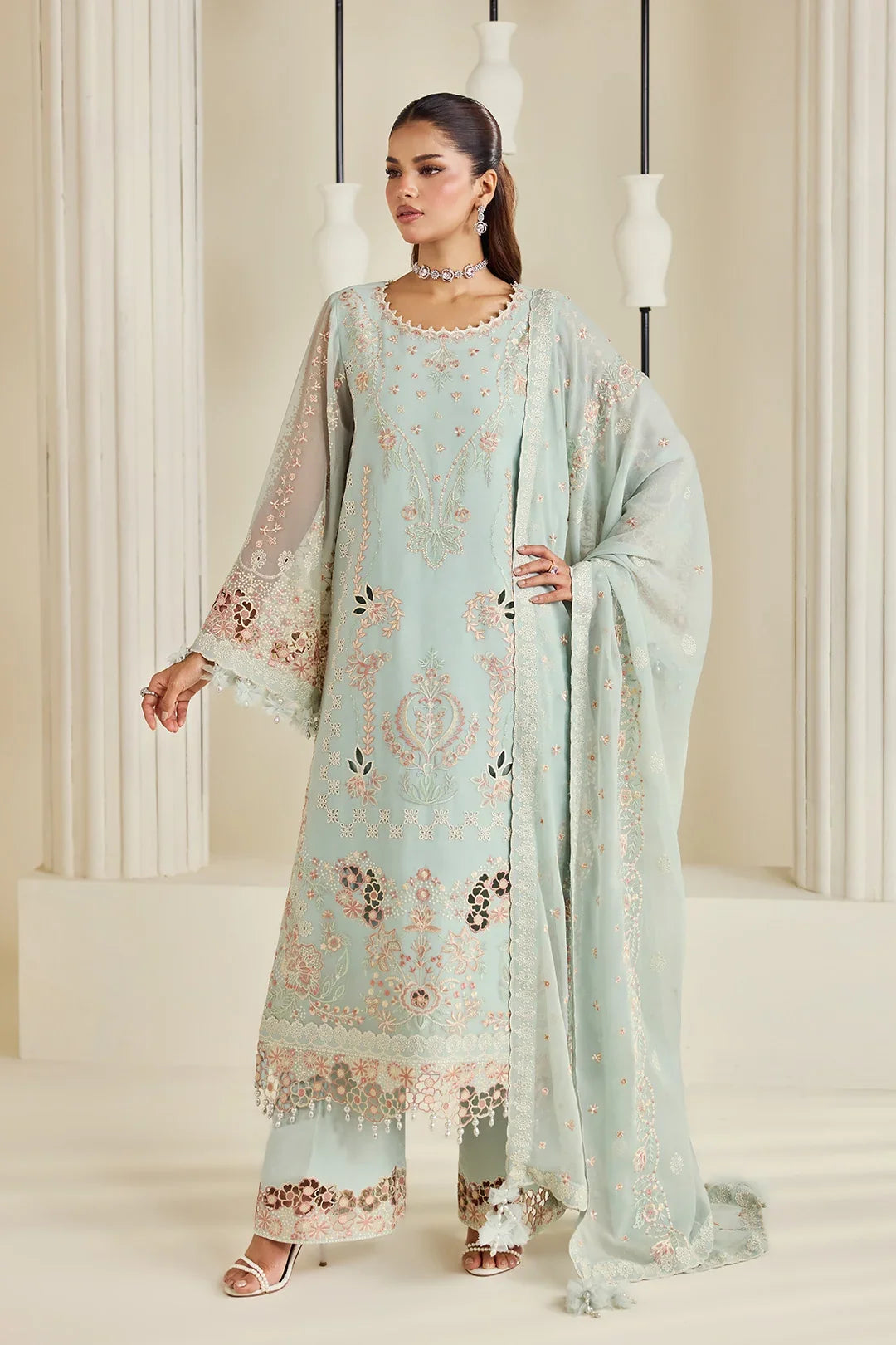 Dhaagay by Alizeh Fashion Unstitched Embroidered Chiffon 3 Piece Suit AF26UCD AF-DHG-5046 Tiyaahe - Festive Collection