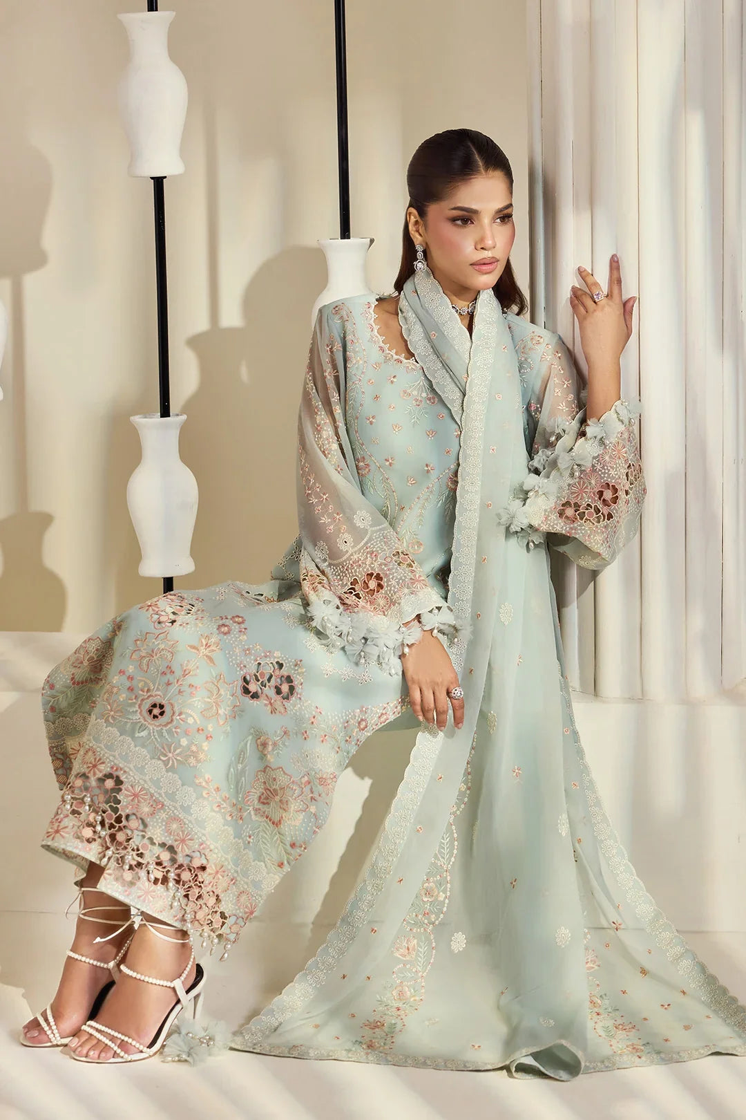 Dhaagay by Alizeh Fashion Unstitched Embroidered Chiffon 3 Piece Suit AF26UCD AF-DHG-5046 Tiyaahe - Festive Collection