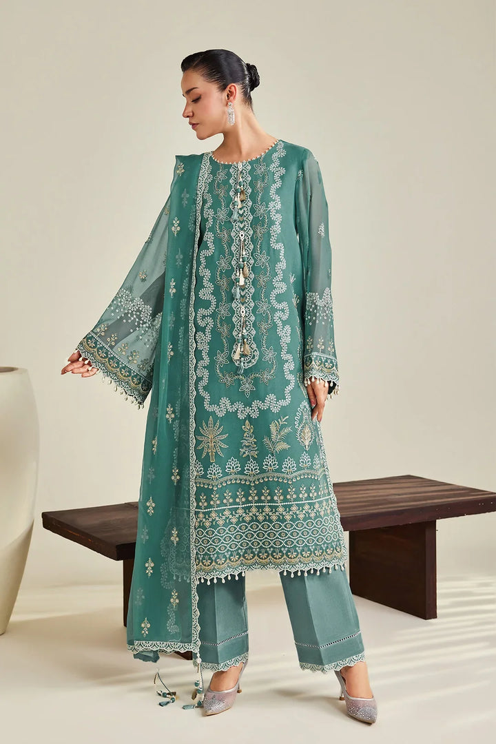 Dhaagay by Alizeh Fashion Unstitched Embroidered Chiffon 3 Piece Suit AF26UCD AF-DHG-5052 Zarqa - Festive Collection